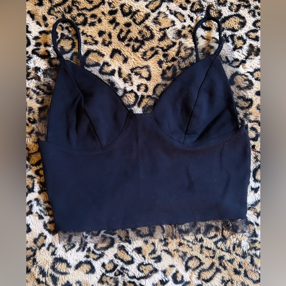 Strappy Mesh black top🖤